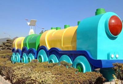 云和高速入口不銹鋼《云小火車》雕塑