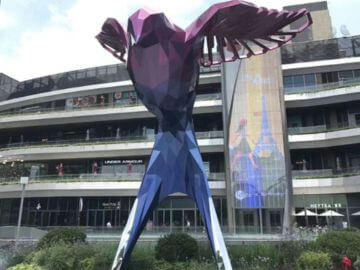 不銹鋼鍍鈦鴿子雕塑