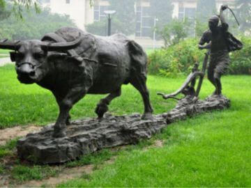 農(nóng)耕文化鑄銅雕塑定制