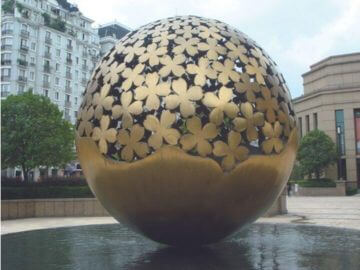 余姚不銹鋼鏤空球雕塑
