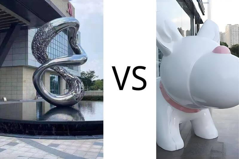 不銹鋼雕塑和玻璃鋼雕塑哪個(gè)好？區(qū)別有哪些？