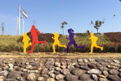 寧波北侖國(guó)際馬拉松不銹鋼抽象人物雕塑設(shè)計(jì)圖