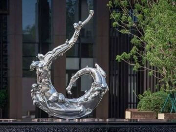 嘉善不銹鋼鏡面浪花雕塑