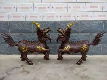 湖南麒麟銅雕塑