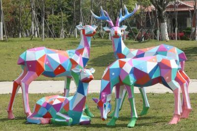 玻璃鋼鹿雕塑（仿真、卡通、彩繪、仿銅）