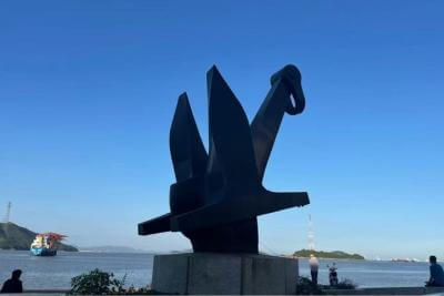 岱山海洋元素不銹鋼景觀小品《船錨》雕塑
