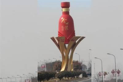 淮安不銹鋼酒瓶雕塑